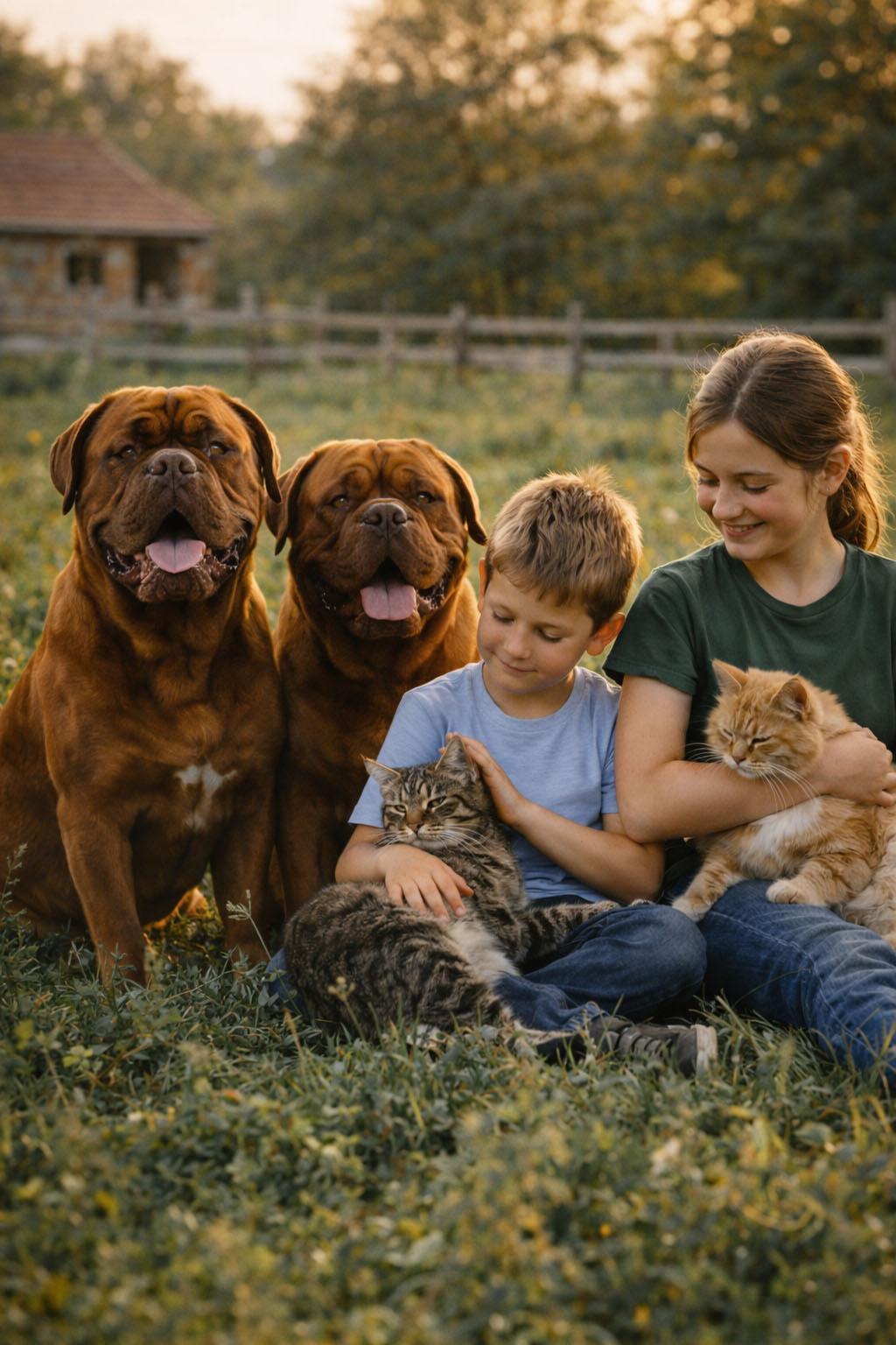 Kind mit Mini Highland Rind